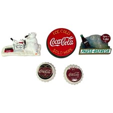 Coca-Cola Polar Bear Ice Cold Pause Refresh Magnets Lot Used