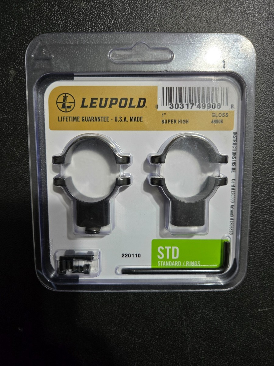 Leupold Standard 1 Inch Scope Rings Super High Gloss 49906 for