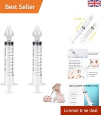 2 Pcs Baby Nasal Aspirator, Portable Nasal Irrigator, Reusable Silicone Nasal...