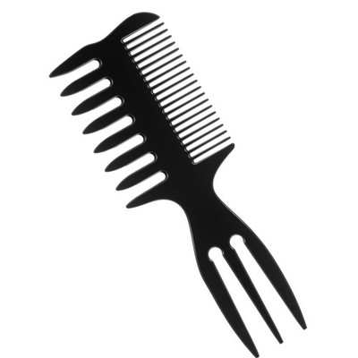 Styling Comb 3-in-1 Fish Tail Bone Shape Wide Tooth Texture Slicked-back Salon 