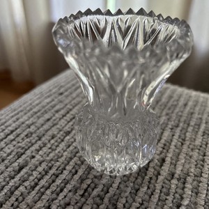 Vintage EAPG Toothpick Matchstick Holder Sawtooth Flared Fluted Glass Antique 3"