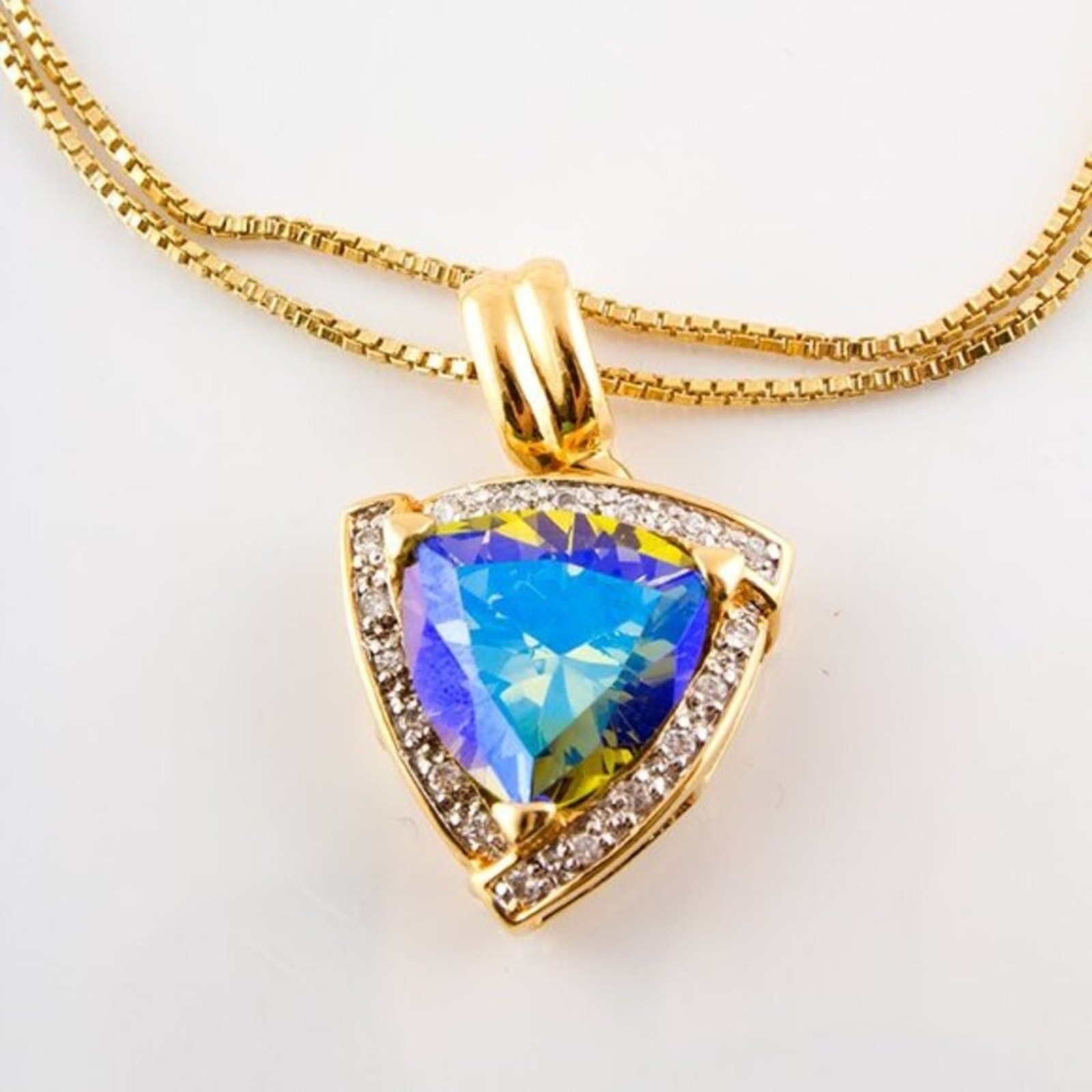 14Kt Gold Over Solid Silver Certified Gemstone an… - image 1