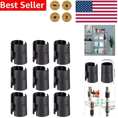 Secure 18 Pack Wire Shelf Locking Clips - Black ABS for 1
