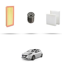 Hoffcar Wartungsset - 3 Filter Kompatibel Mit Peugeot 208 1.2 Thp 81KW Ab 20