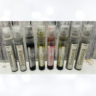 Tsukineko SHIMMER SPRITZ & Antiquing Solution Sprays Mixed Media Lot of 8