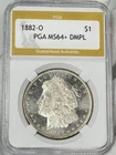 1882-O Morgan Silver Dollar $1 MS PGA 64+ DMPL New Orleans US Coin PROOF LIKE!