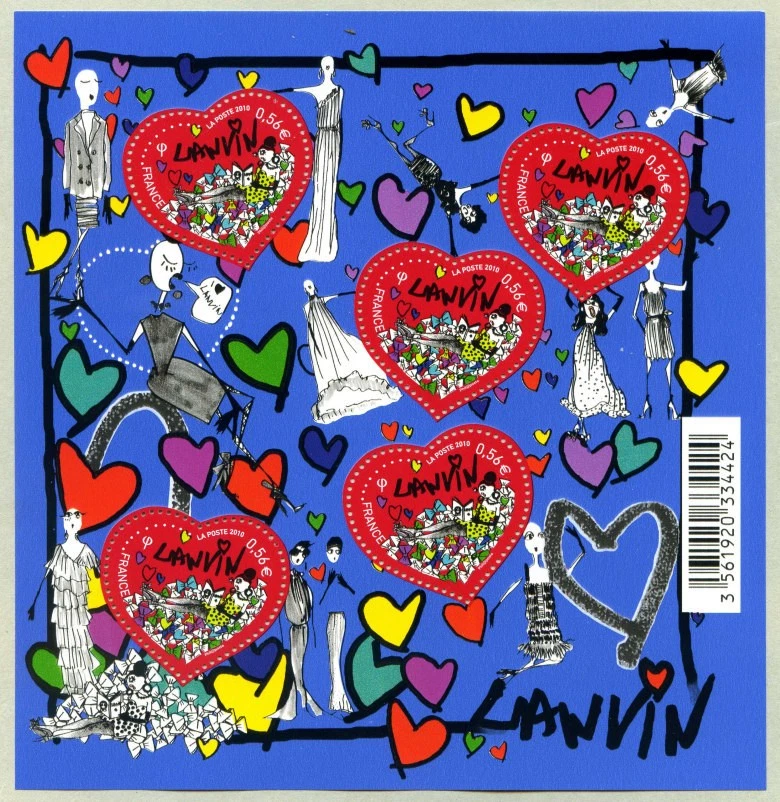 Timbre de 2005 - Saint Valentin Bloc-feuillet des coeurs LANVIN - N° 129 - Photo 1/1