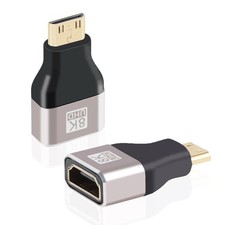 AIMHDUTY Mini HDMI to Adapter 2-Pack, Support 8K 60Hz, 4K 144Hz, Black
