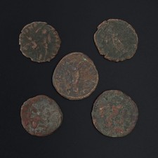 Ancient Coins Roman Artifacts Figural Mixed Lot of 5 B8218