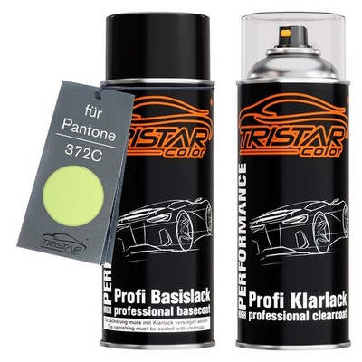 Autolack Spraydosen Set für Pantone 372C Green Basislack Klarlack Sprühdose