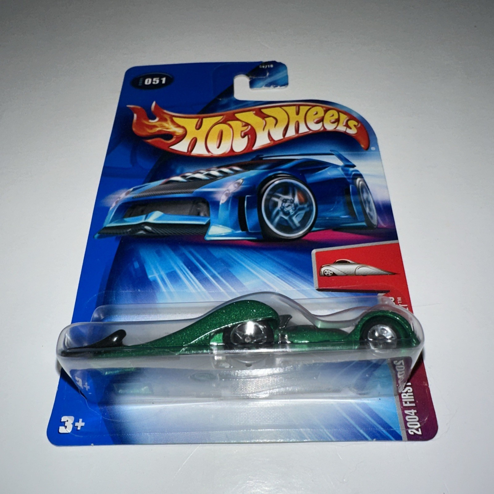 2004 Hot Wheels First Editions CROOZE LeMELT Green w/5 Spoke Wheels