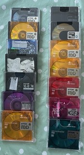 Paquete de minidisco en blanco X 14 varios como en la foto