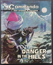Commando Comic No.1036 'Danger In The Hills' 1976 Vintage 8p Original Price