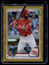 2020 Bowman Draft #BD-104 Quin Cotton Gold #/50