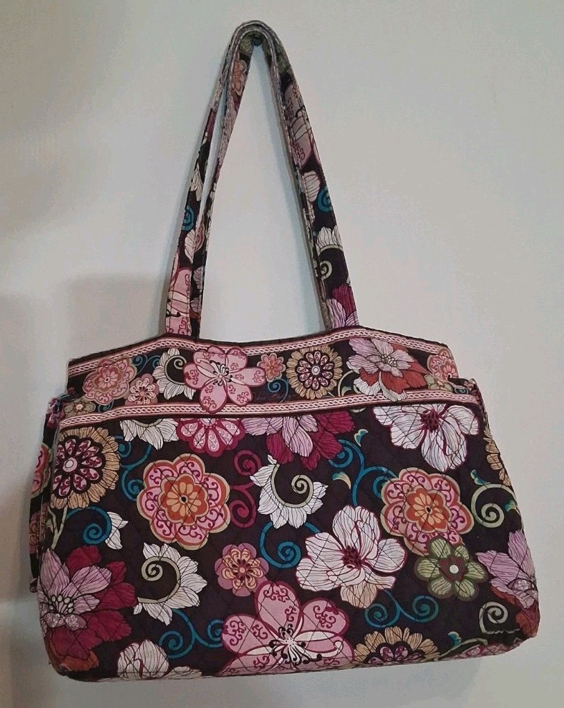 Vera Bradley Women's Floral Medium Quilted Shoulder Bag Multicolor