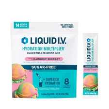 Liquid I.V.® Hydration Multiplier Sugar-Free - Rainbow Sherbet | Electrolyte ...