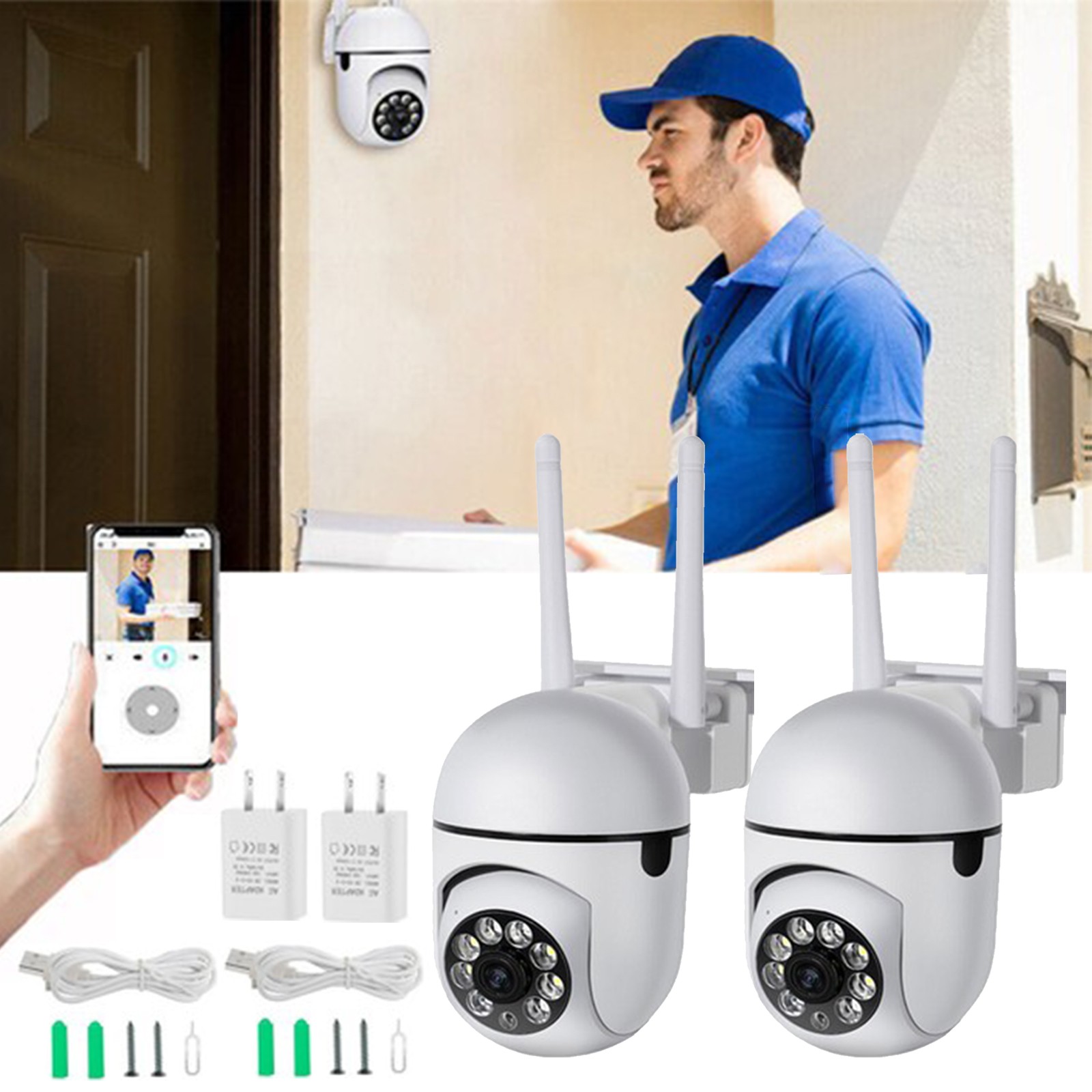 2Pcs Yi Lot HD 1080P Wireless Wifi 5G Home Security IP Camera Smart Night Vision