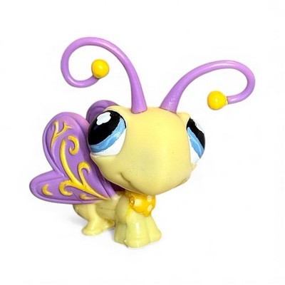 LPS Hasbro #621 Yellow/Purple Butterfly Blue Eyes 2007 G2 Authentic Collect Rare