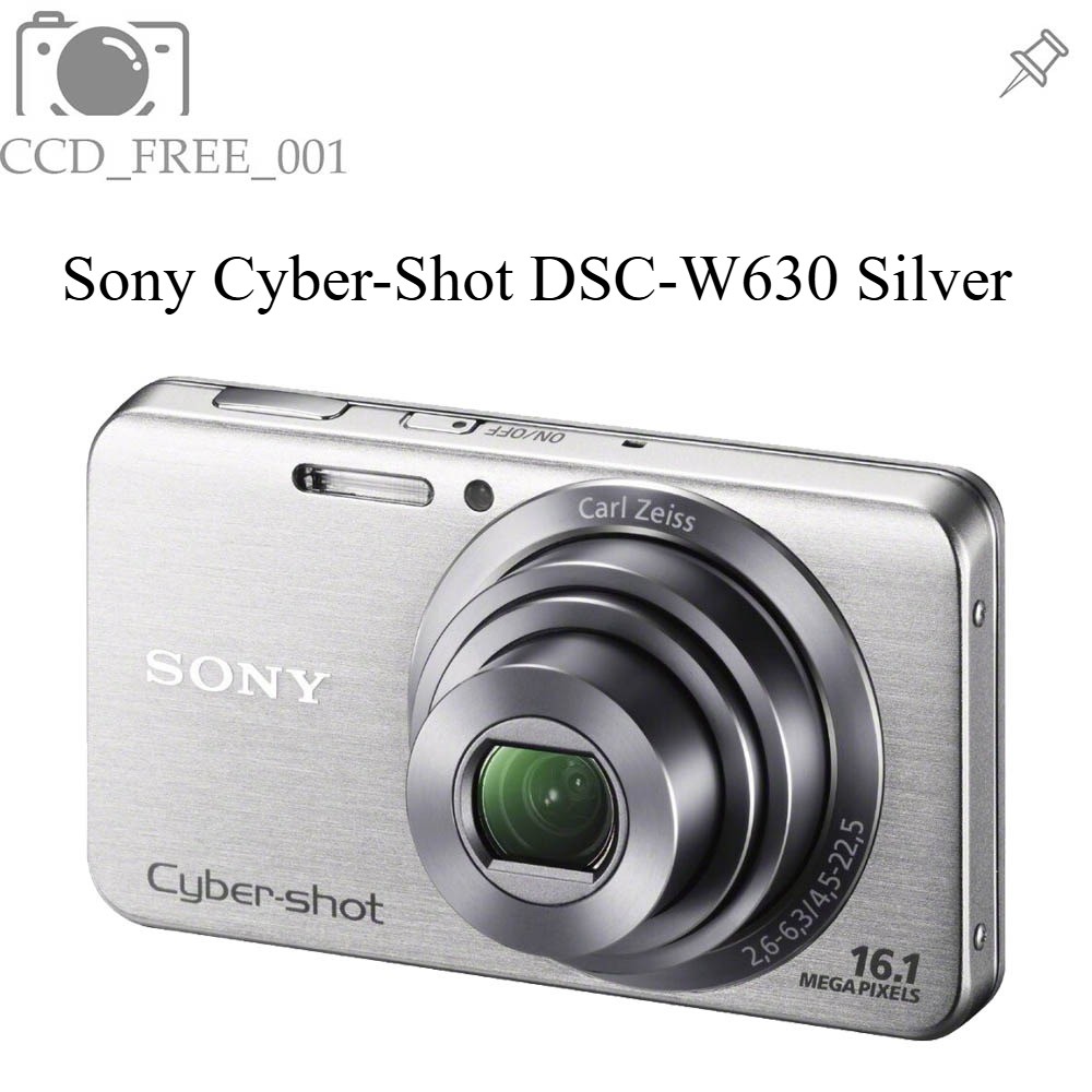 Sony Cyber-Shot DSC-W630 Digital Camera 16.1MP 5x Optical Zoom Silver Auto Focus