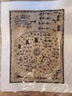 Primitive Hand Hooking Rug Single Sheet Pattern, Monochromatic Folk Art Scenes — photo 4
