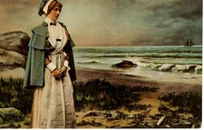 Vintage Postcard- Evangeline and Departure of Gabriel Grand Pre Nova Scotia