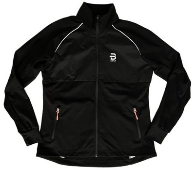 BJORN DAEHLIE Black & White Zip Front Softshell Training Jacket 332150 Womens L