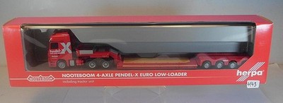 Herpa 1/87 Nr. WeMo MB Actros Schwerlast-Tieflader Nooteboom 4-Axle OVP #4143