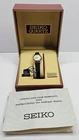VTG Analog Quartz Watch Seiko Gold Tone Black Strap Women 2Y01-0A19 In Box READ