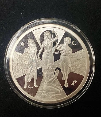 2019 Silver Shield MiniMint 1oz Silver Proof Esoteric Virtues Cardinal Virtues#3