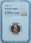 1950 NGC PR65RD CAM Cameo Red Proof Strike Lincoln Wheat Cent