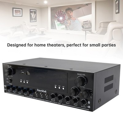 Stereo HiFi Power Amplifier 5.1Channel Subwoofer Bluetooth Amplifier Audio 3000W