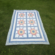 Vintage Lone Star Hand Stitched Quilt