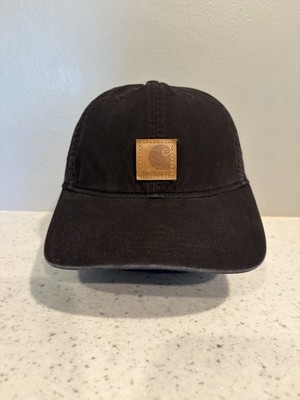 Carhartt Black Adjustable Baseball Hat One Size Patch Logo Cap