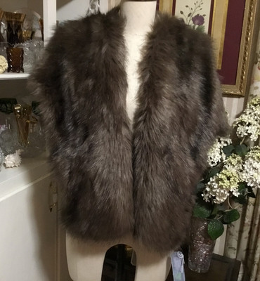 NEW Women's Elietian Elegant Faux Fox Fur Stole Wrap 70'' Long