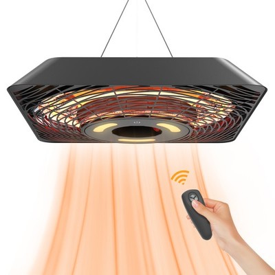 1500W Wall Mounted Patio Heater Outdoor Electric Infrared for Gazebo, Pergola