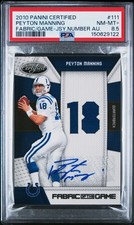 2010 Panini Certified NFL Peyton Manning GAME WORN Jersey Patch Relic AUTO 13/25