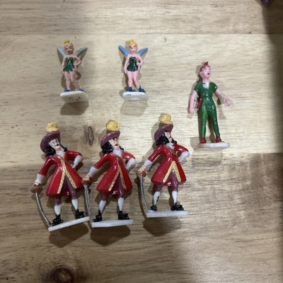 Vintage Disney Peter Pan Figurines Lot   Tinker Bell, Captain Hook & Peter Pan