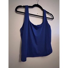 Athletic trendy Tank Top Womens 2XL Blue Excellent Scoop Neck Activewear Stretch