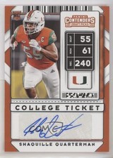2020 Panini Contenders Draft Picks College Ticket Shaquille Quarterman Auto 0a6