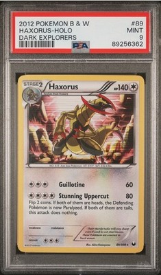 PSA 9 Mint 2012 Pokemon Haxorus Black & White Dark Explorers Holo