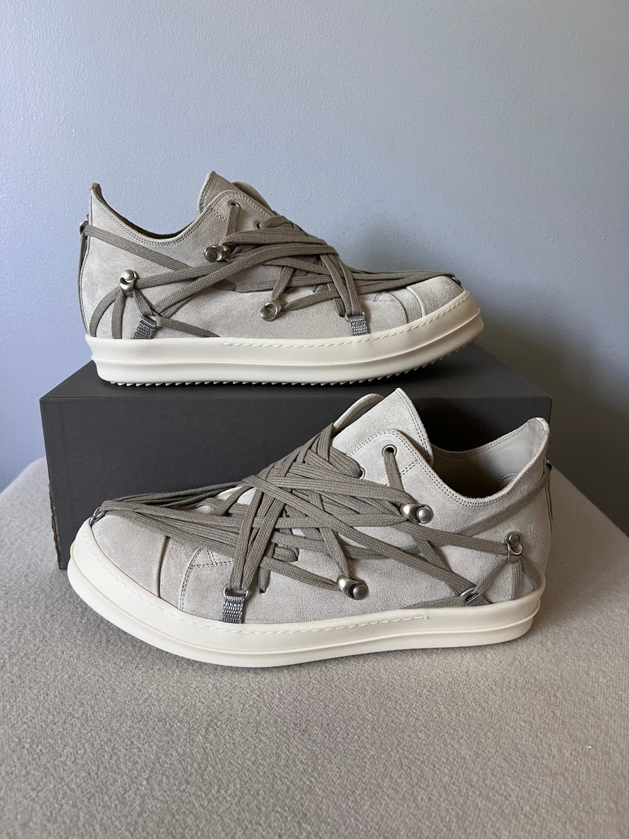 Rick Owens Megalace Ramones Low - Size 44 - Dinge Milk - Made in