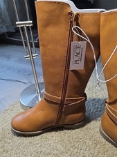 The Children's Place Youth Girls Mid Calf Brown Boots , Size 2 Youth