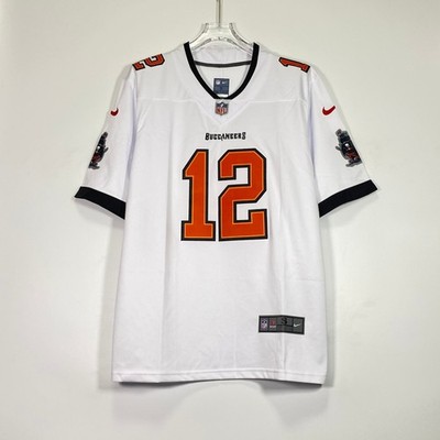 Tom Brady #12 Embroidered Jersey, White, S/M/L/XL/2XL/3XL