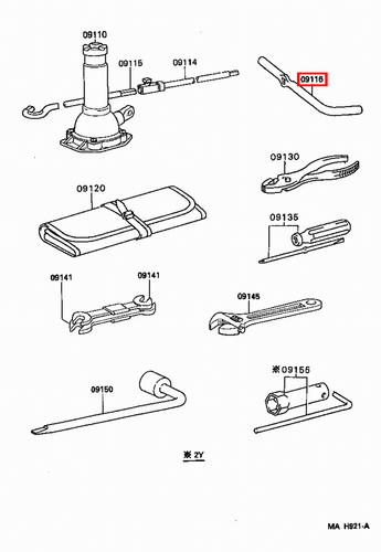 Genuine LandCruiser LJ79 LJ78 LJ77 LJ73 LJ72 LJ71 Hydraulic Jack Winder Handle - Picture 19 of 20