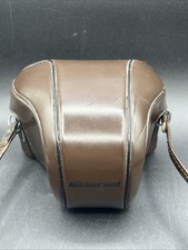 Nikon Nikkormat Brown Leather Hard Case, Strap VG