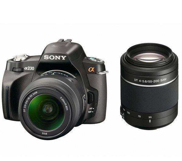 Sony Alpha DSLRA230 10.2MP Digital SLR Camera Black (Kit w/ DT SAM