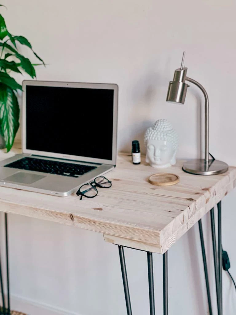 Industrial Style Wooden Desk Computer Desk Home Office Desk Rustic