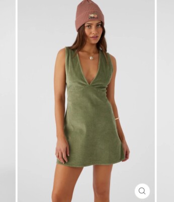 O'Neill Poppy Dress-Oil Green Size L