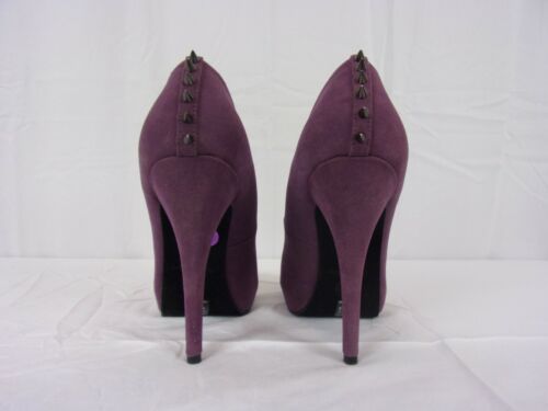 Michael Antonio 4.75" Stiletto Almond Toe Pumps SIZE: 9 PURPLE w/SPIKES - Picture 4 of 4