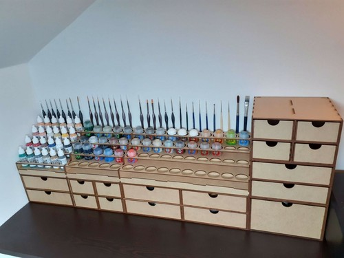 Lackierregal Citadel 20 Töpfe 4 Schubladen Storage Citadel Paint Rack Stand 40k - Bild 5 von 6